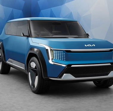 Im Frühjahr bringt Kia mit dem EV9 einen großen Elektro-SUV nach Europa – hier als Designstudie zu sehen. 