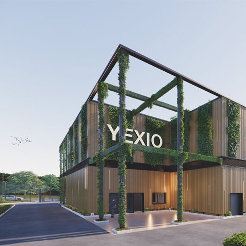 Grüne Fassade, smarte Technologie: Yorizon zeigt mit seinen Yexio Rechenzentren, wie sich High Performance Computing und Nachhaltigkeit intelligent verbinden lassen.